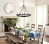 Retro Rustic Industrial Grey Metal 12 Lights Island chandelier
